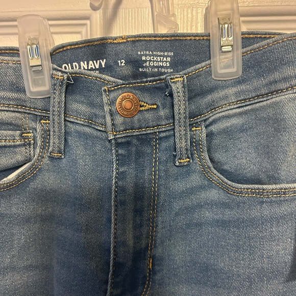 Old Navy 360° Stretch Girls👧🏻Extra High-Rise ROCKSTAR JEGGINGS Sz 12 - Picture 3 of 8